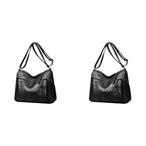 PALAY® Fashion Shoulder Bag for Women PU Leather Multi-Layer Compartment Sling Tote Crossbody Pouch Causal Travel Daily Commuting 2 PCS PALAY® Fashion Shoulder Bag for Women PU Leather Multi-Layer Compartment Sling Tote Crossbody Pouch Causal Travel Daily Commuting 2 PCS